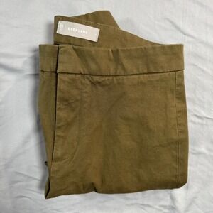 EVERLANE The Modern Go To Pant Olive Green Women's 2 Cropped Ankle Career